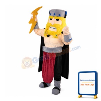Warrior Charging With Weapon Mascot Costume