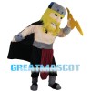 Warrior Charging With Weapon Mascot Costume
