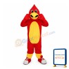 Energetic Red Bird With Sports Shoes Mascot Costume