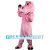 Doubtful Pink Hippo Mascot Costume