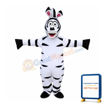 Boisterous Zebra Mascot Costume