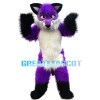 Soft Furry Purple & White Wolf Mascot Costume