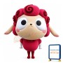 So Cute Red Sheep With Big Head Mascot Costume