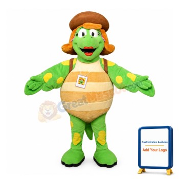 Tortoise Lady With Red Lips Mascot Costume