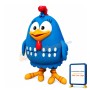 Round Body Blue Little Bird Mascot Costume