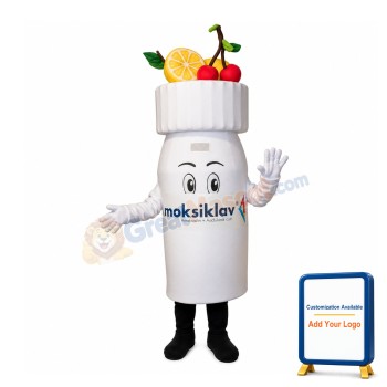 White Medicine Bottle Mascot Costume