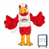 Red & White Eagle Mascot Costume For Bakery