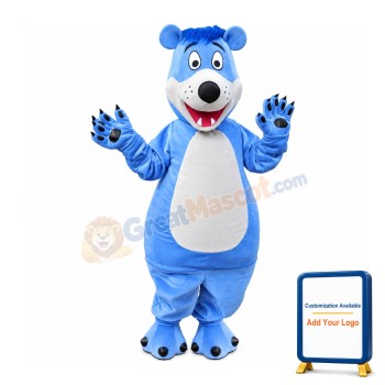 Sports Blue Bear Mascot Costume