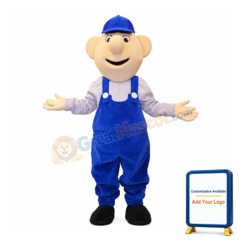Big Nose Man With Cap Mascot Costume