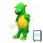 Green Dragon Touching Belly Mascot Costume