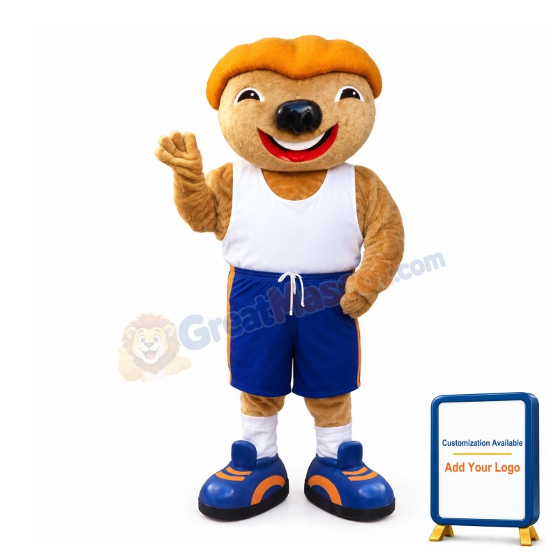 Smiling Brown Koala Mascot Costume