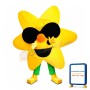 Golden Hexagon Star Mascot Costume