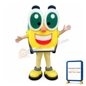 Big Green Eyes Doll Mascot Costume