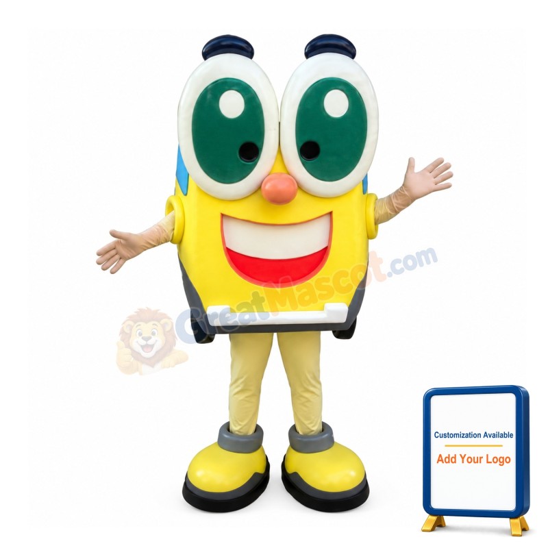 Big Green Eyes Doll Mascot Costume