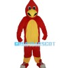 Energetic Red Bird With Sports Shoes Mascot Costume