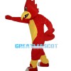 Energetic Red Bird With Sports Shoes Mascot Costume