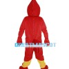 Energetic Red Bird With Sports Shoes Mascot Costume