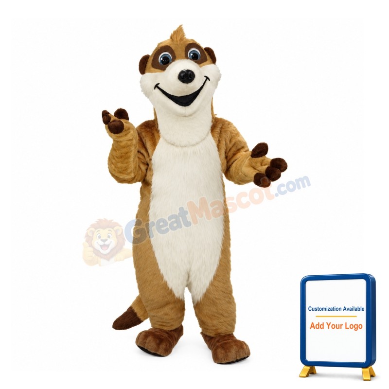Long Body Brown Sloth Mascot Costume