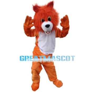 Likable Cartoon Little Orange Lion Mascot Costume