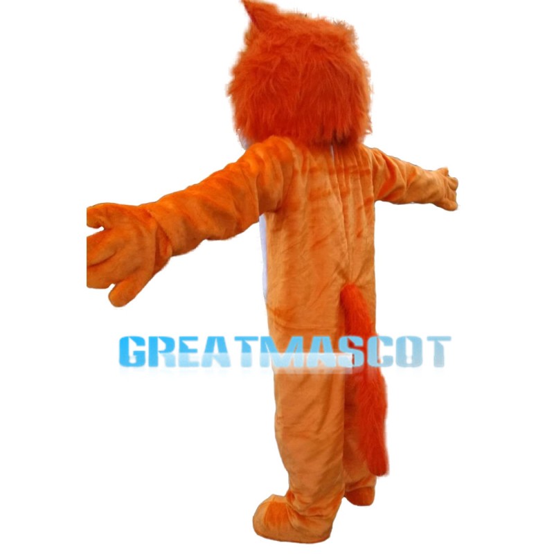 Likable Cartoon Little Orange Lion Mascot Costume