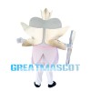 Cartoon Tooth Holding Toothbrush Mascot Costume