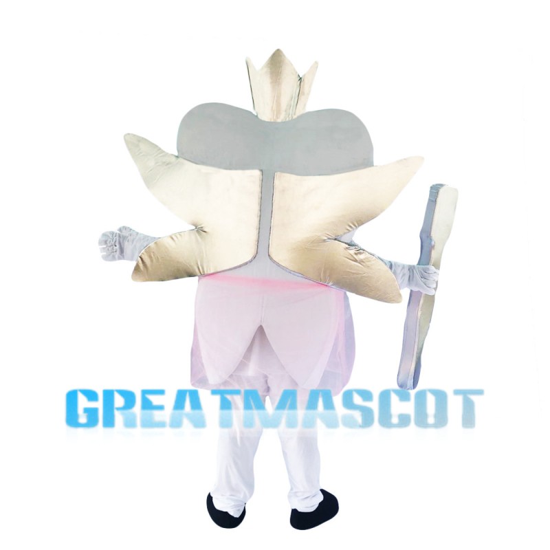 Cartoon Tooth Holding Toothbrush Mascot Costume