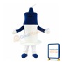 Cartoon Blue & White Syringe Mascot Costume