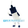 Cartoon Blue & White Syringe Mascot Costume