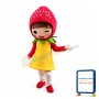 Faceless Strawberry Girl Mascot Costume