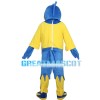 Blue Bird With Bright Yellow Beak Mascot Costume