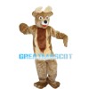 Pleasant Brown Moose Mascot Costume