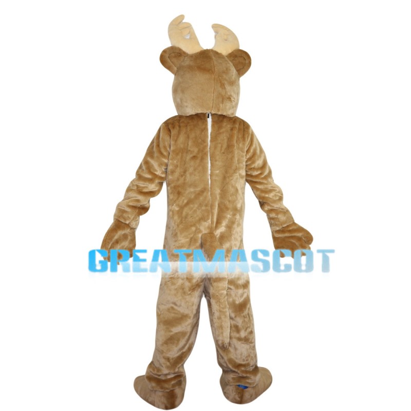 Pleasant Brown Moose Mascot Costume