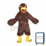 Screaming Long Fur Brown Eagle Mascot Costume