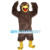 Screaming Long Fur Brown Eagle Mascot Costume