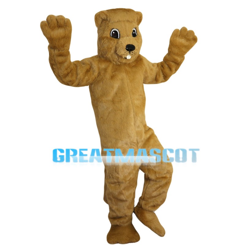 Brown Beaver Mascot Costume For Party