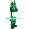 Green & White Dragon With Red Eyes Mascot Costume