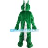 Green & White Dragon With Red Eyes Mascot Costume