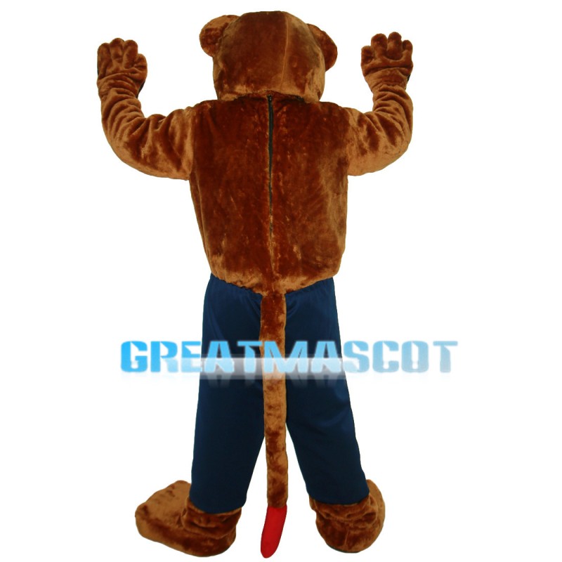 Docile Cartoon Brown Tiger Mascot Costume