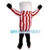 Lively Skunk With Striped Top Mascot Costume