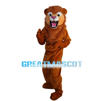 Roaring Brown Lion Mascot Costume