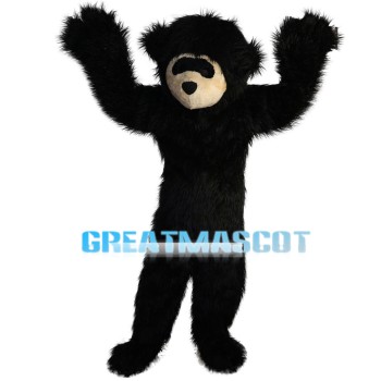 Funny Black Hairy Monkey Mascot Costume