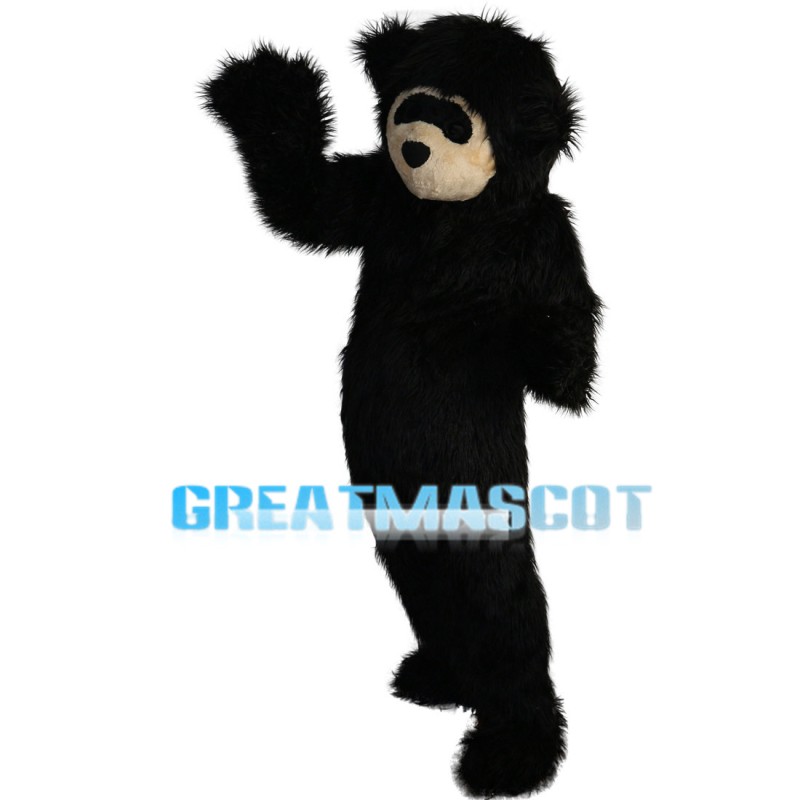 Funny Black Hairy Monkey Mascot Costume