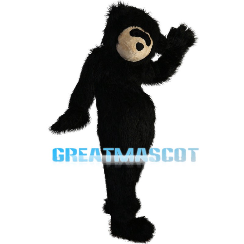 Funny Black Hairy Monkey Mascot Costume