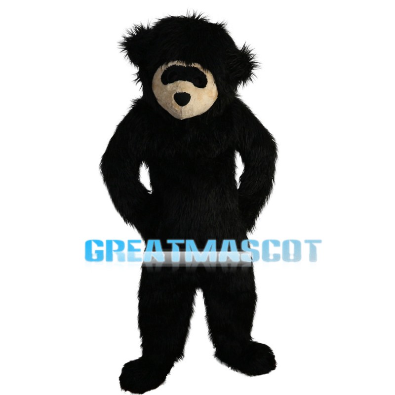 Funny Black Hairy Monkey Mascot Costume