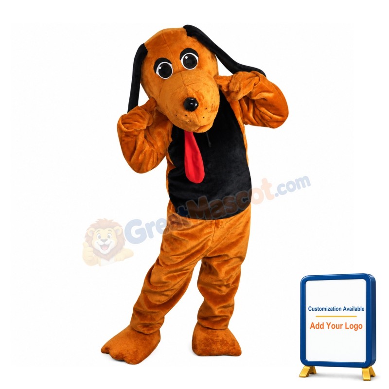 Lovely Long Ears Brown Dog Mascot Costume