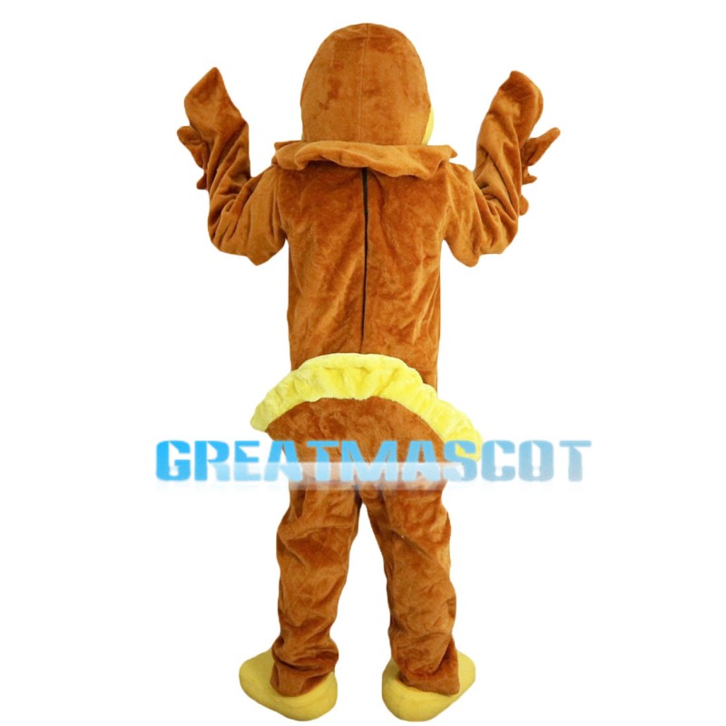 Funny Brown Bald Bird Mascot Costume
