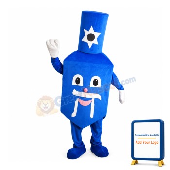 Cartoon Blue Nail Polish Bottle Mascot Costume