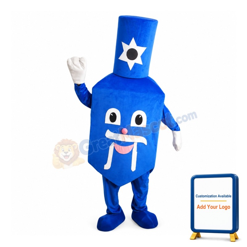 Cartoon Blue Nail Polish Bottle Mascot Costume