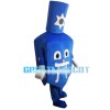 Cartoon Blue Nail Polish Bottle Mascot Costume