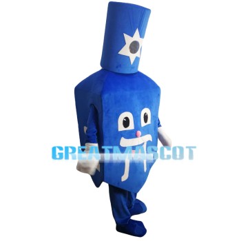 Cartoon Blue Nail Polish Bottle Mascot Costume